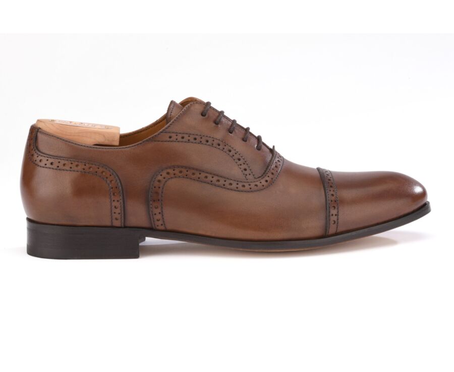 Richelieu homme Châtaigne Patiné semelle cuir - ALLINGTON