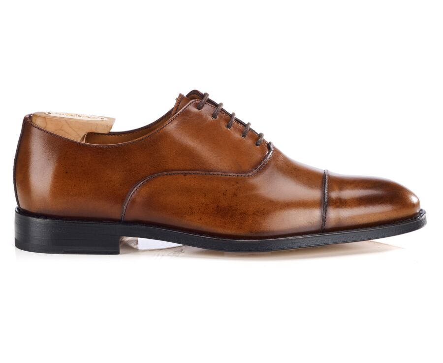 Richelieu homme doré patiné en cuir  - WINFORD