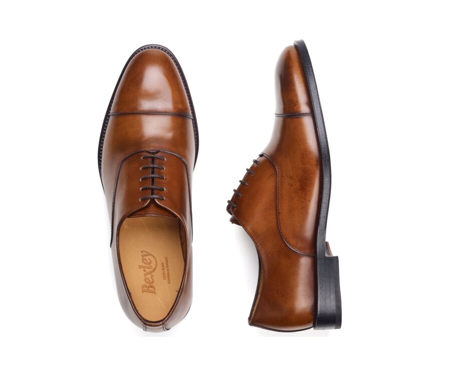 Richelieu homme doré patiné en cuir  - WINFORD