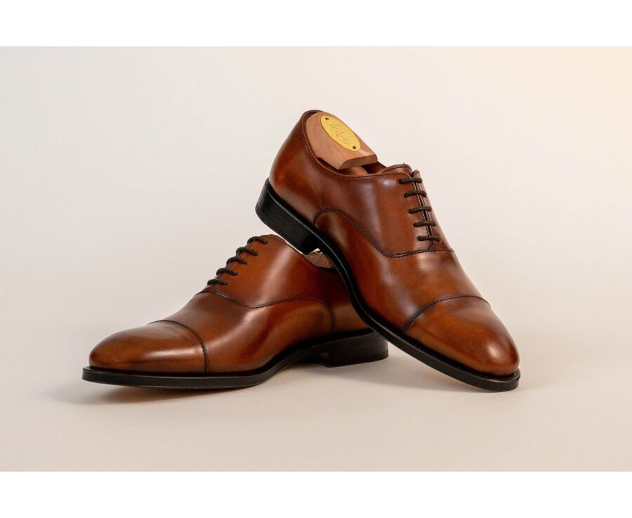Richelieu homme doré patiné en cuir  - WINFORD