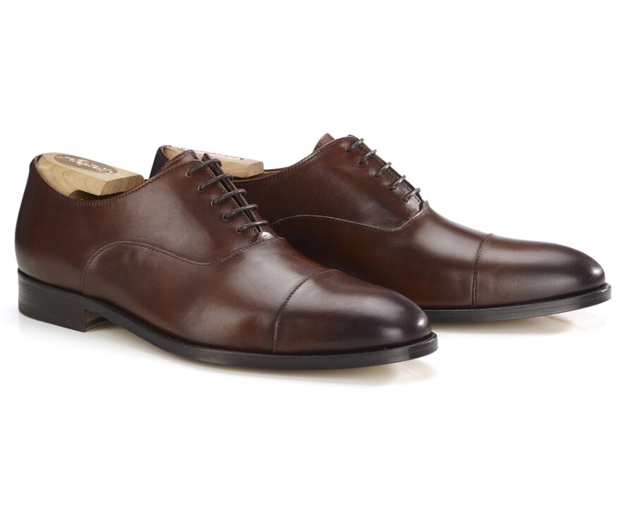 Richelieu homme Cognac Patiné semelle cuir - WINFORD