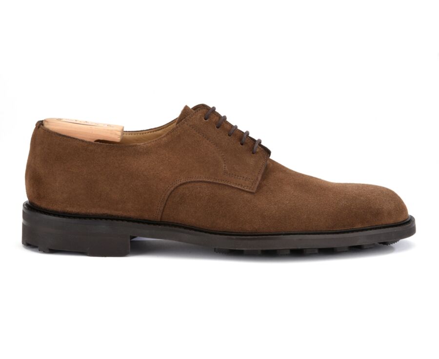 Derbies homme Velours Havane semelle gomme - DOVER GOMME CITY II