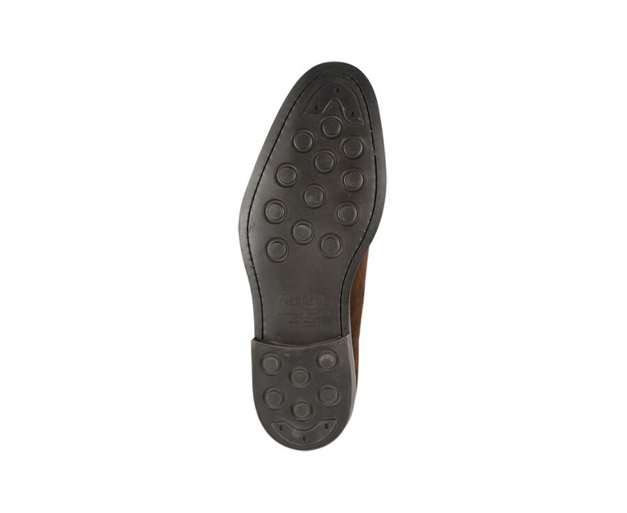 Derbies homme Velours Havane semelle gomme - DOVER GOMME CITY II