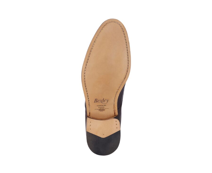 Derby homme classique en cuir grainé chocolat - DOVER