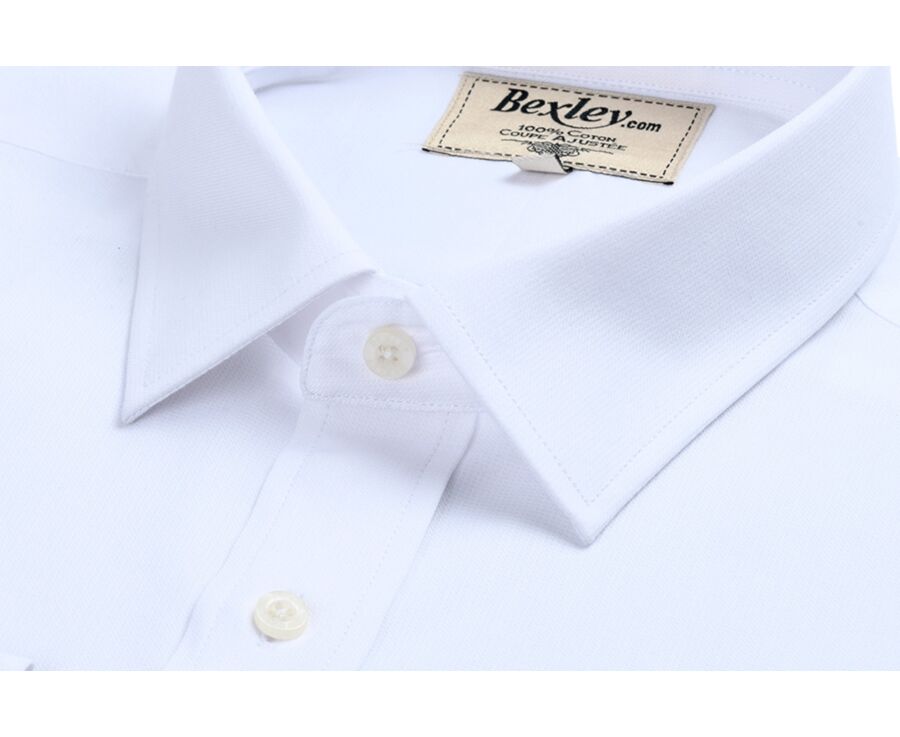Chemise Blanche en coton - Col français - NORBERTIN