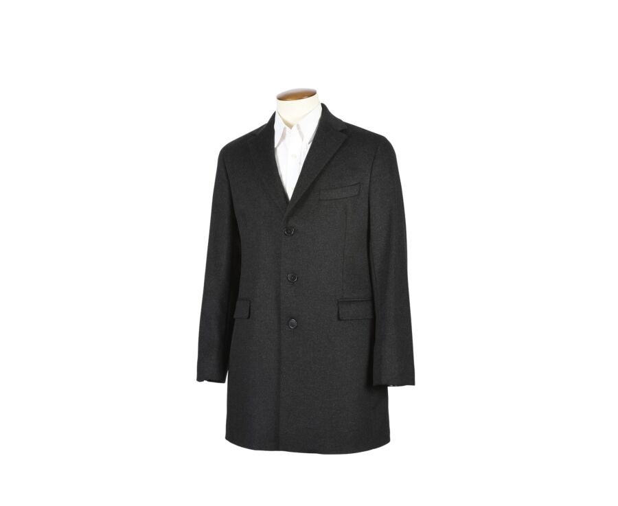 Manteau homme laine & cachemire hiver Gris Anthracite - HONORÉ II