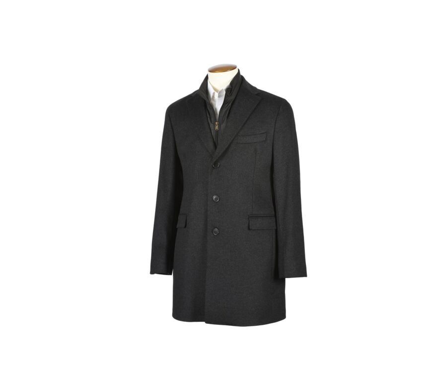 Manteau homme laine & cachemire hiver Gris Anthracite - HONORÉ II
