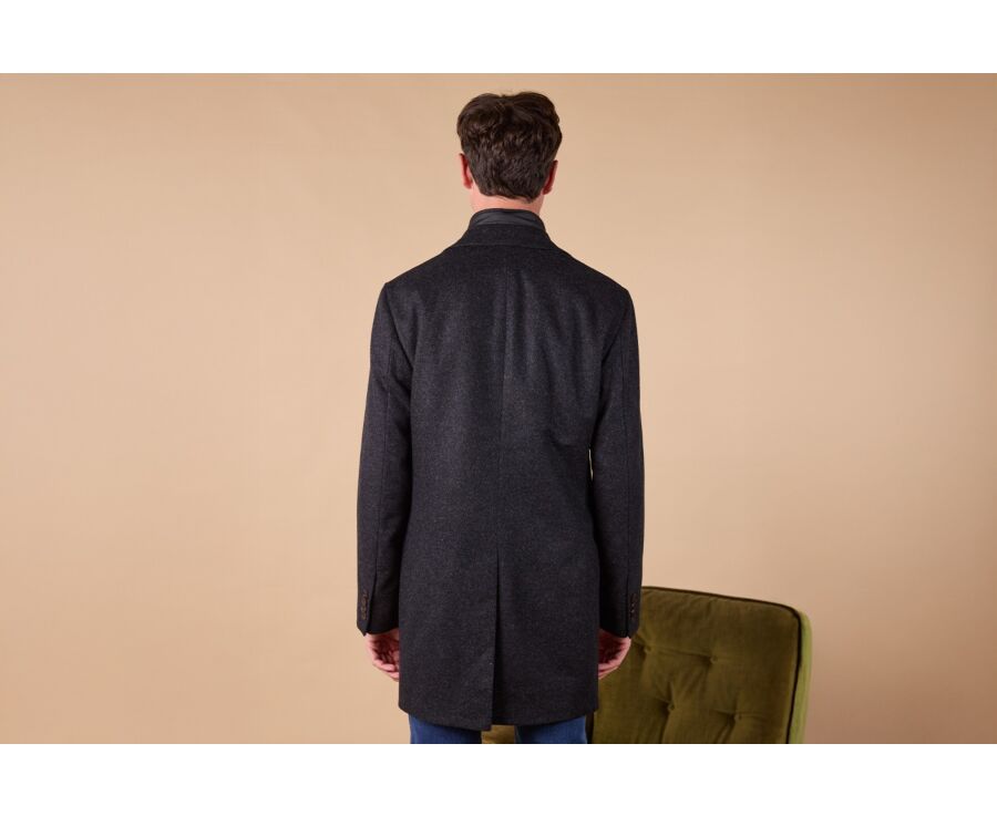 Manteau homme laine & cachemire hiver Gris Anthracite - HONORÉ II