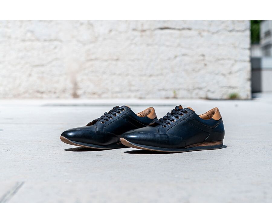 Sneakers homme cuir Noir - BELBARA