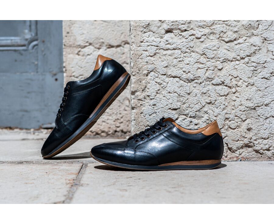 Sneakers homme cuir Noir - BELBARA