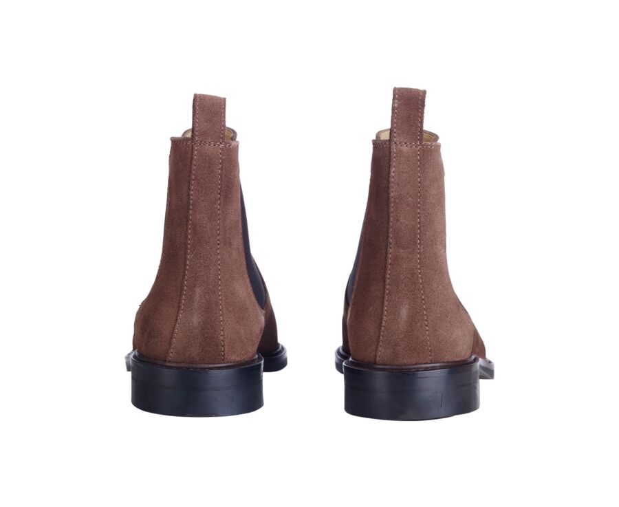 Chelsea boots cuir homme Velours brun - FANGLER GOMME CITY II