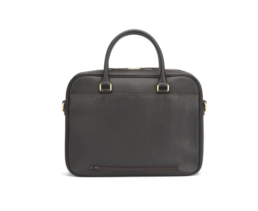 Cartable homme cuir avec bandoulière Chocolat Grainé - KARLINGTON III