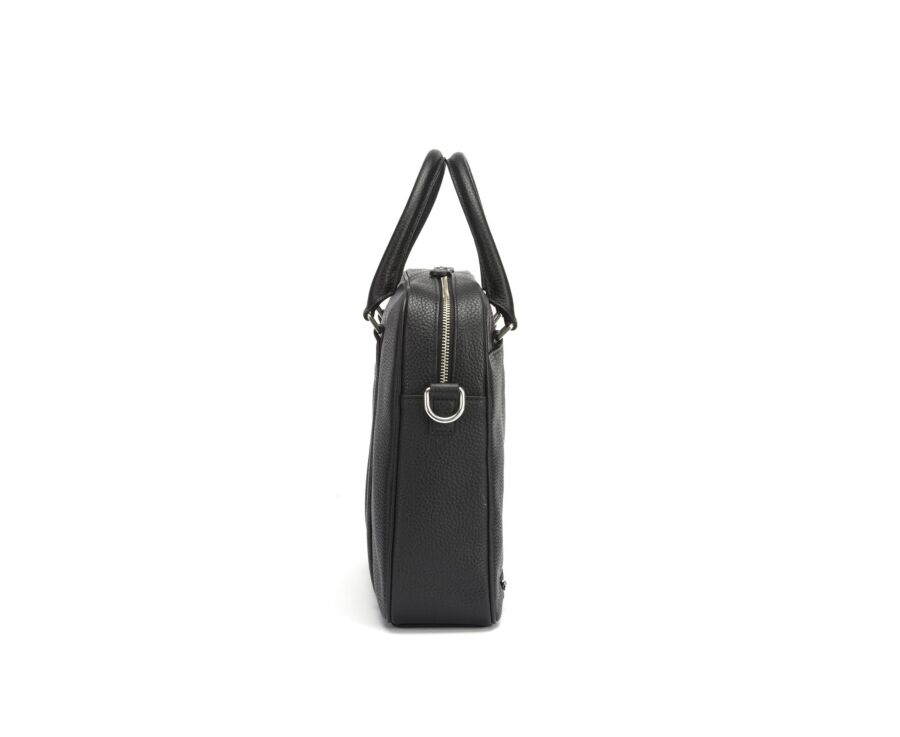 Cartable homme cuir avec bandoulière Noir Grainé - KARLINGTON III
