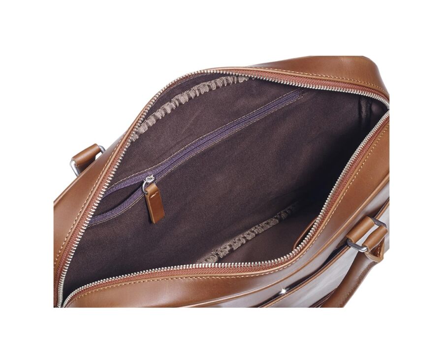 Cartable homme cuir avec bandoulière Gold - KARLINGTON III