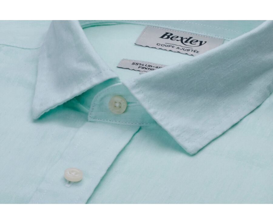 Chemise Homme Chambray Vert Pâle - SILBERT