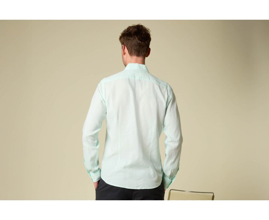 Chemise Homme Chambray Vert Pâle - SILBERT