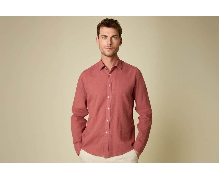 Chemise Homme Chambray Rouille - SILBERT