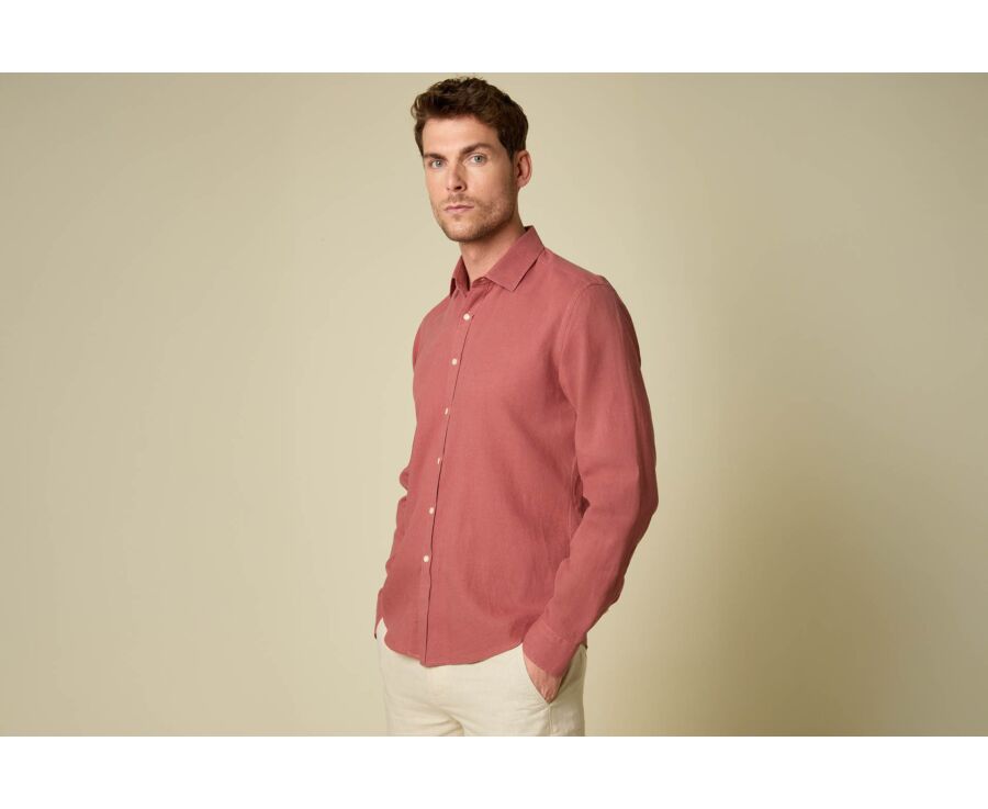 Chemise Homme Chambray Rouille - SILBERT