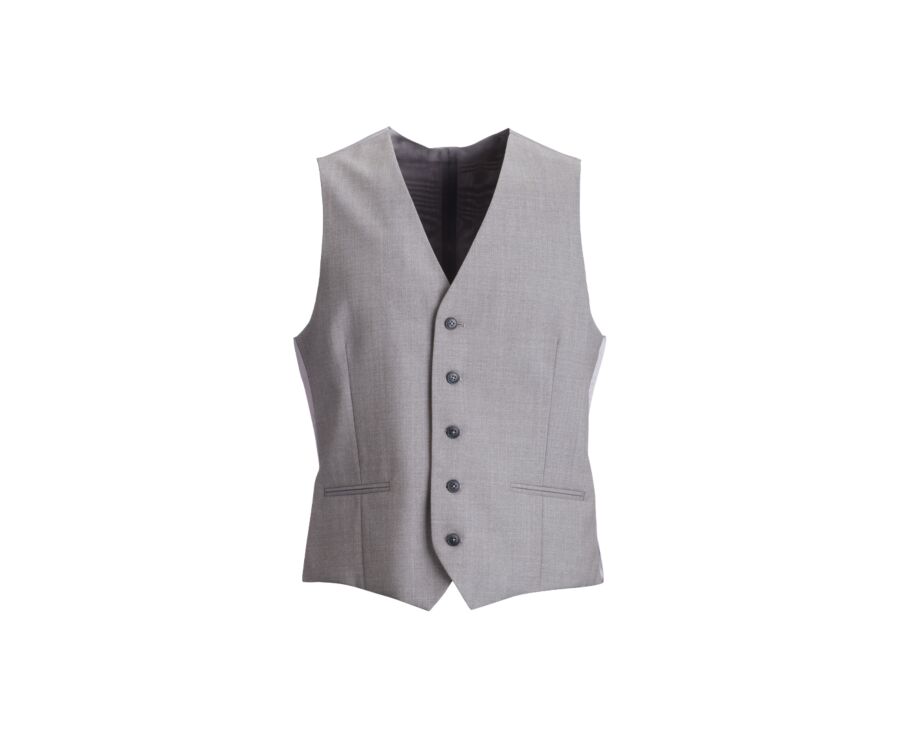 Gilet de costume homme Taupe Chiné - LAZARE