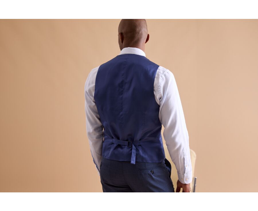 Gilet de costume homme Bleu chiné - LAZARE
