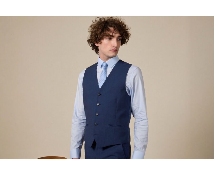 Gilet de costume homme Bleu pétrole - LAZARE