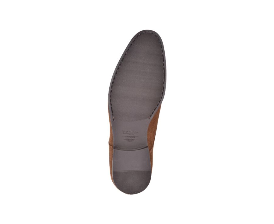 Derbies homme Velours Havane semelle gomme - DERNOX GOMME URBAN
