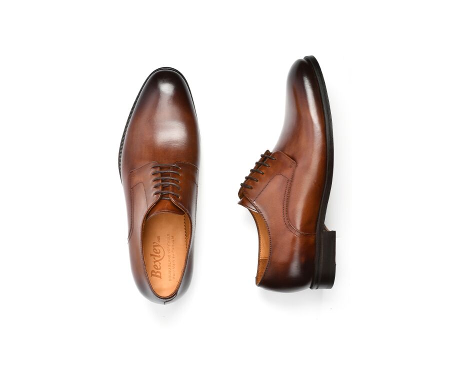Derby homme châtaigne patiné - PENFORD