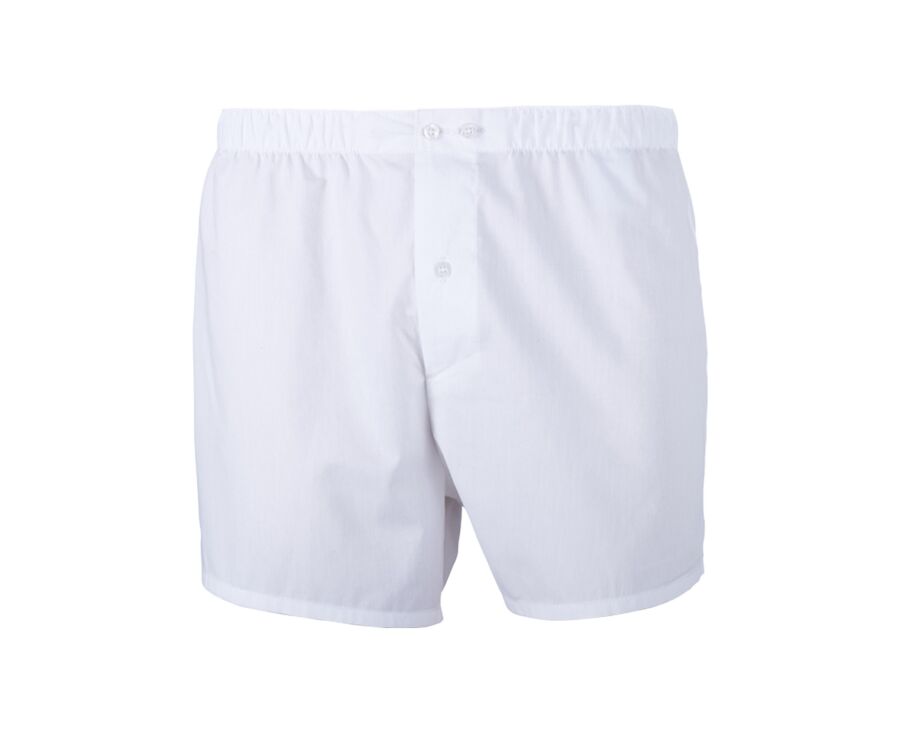 Boîte de 2 caleçons homme Uni Blanc et imprimé navy et beige - ELON