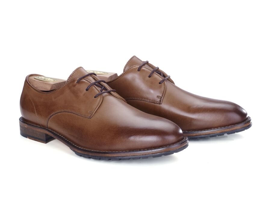 Derby homme Noisette patiné - EASTLING PATIN