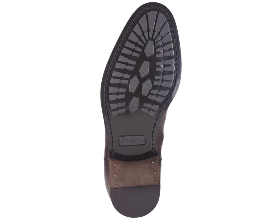 Chelsea boots cuir homme Chocolat Patiné - ALDERTON GOMME