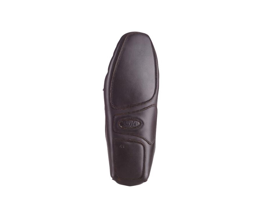 Chaussons homme cuir Chocolat