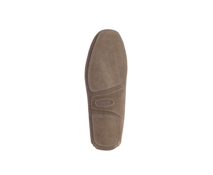 Chaussons homme croûte de velours Taupe
