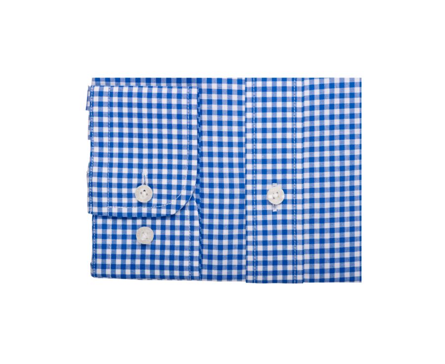 Chemise à carreaux homme bleue clair et blanche - CODELL