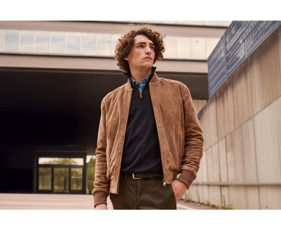 Blouson homme cuir Havane - SEAN II 