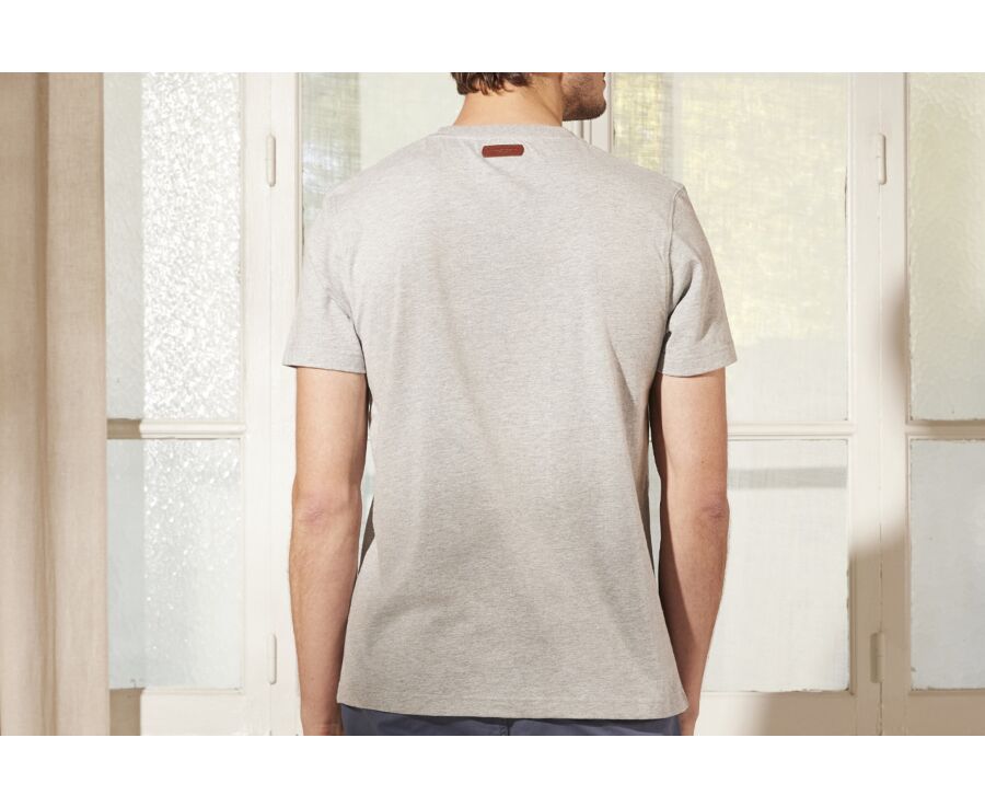 Tee-shirt coton bio uni Gris chiné clair - EDGAR III