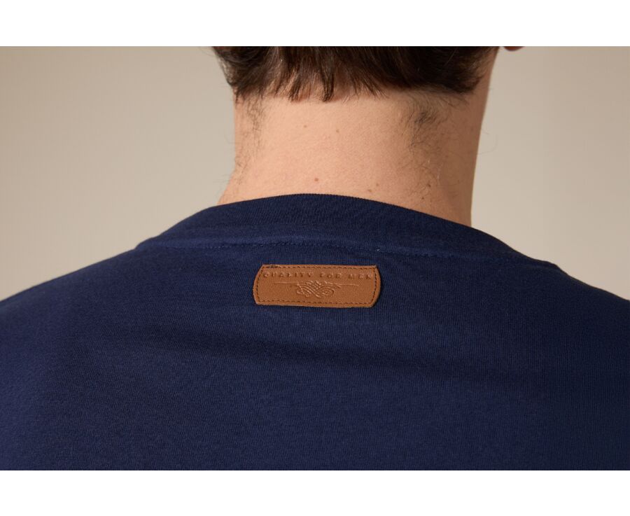 Tee-shirt coton bio uni Navy - EDGAR III