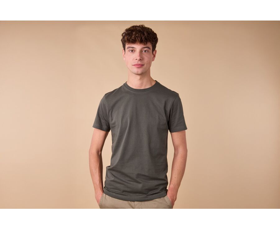 Tee-shirt coton bio uni Vert foncé - EDGAR III