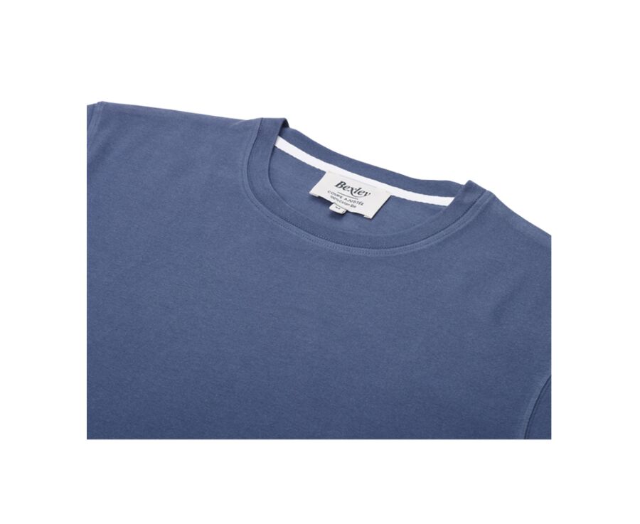 Tee-shirt coton bio uni Bleu Gris - EDGAR III