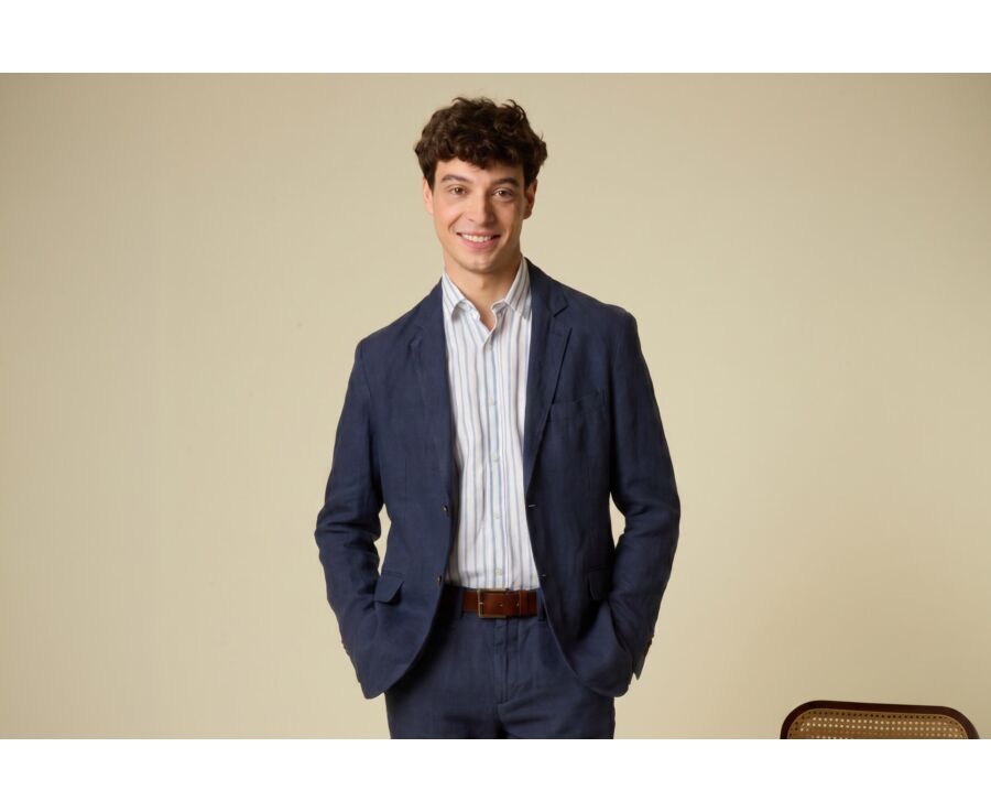 Blazer lin homme Navy - LUBIN