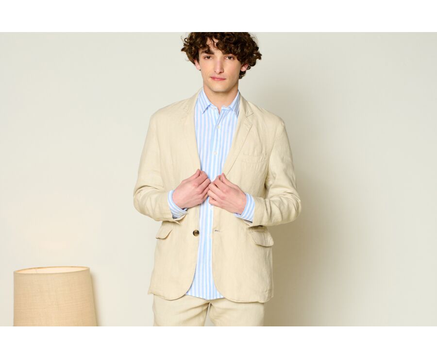 Blazer lin homme Beige Clair - LUBIN