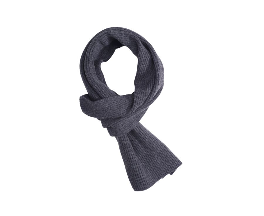 Écharpe Laine Homme  Gris Anthracite Chiné