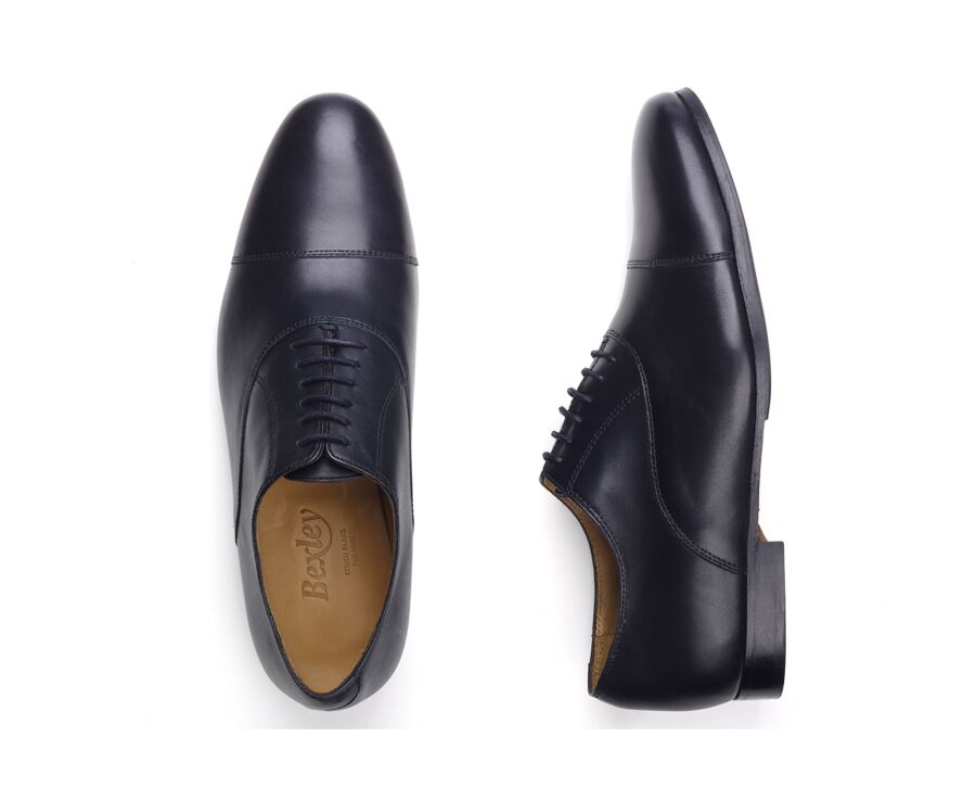 Richelieu homme Noir - semelle cuir avec patin - LENNOX PATIN