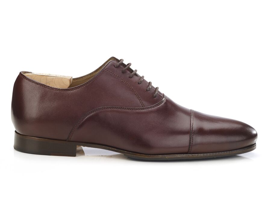 Richelieu homme Bordeaux - semelle cuir avec patin - LENNOX PATIN