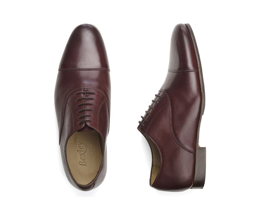 Richelieu homme Bordeaux - semelle cuir avec patin - LENNOX PATIN