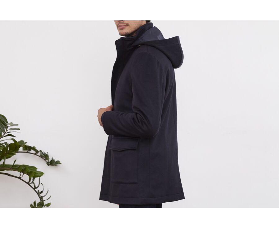 Manteau homme laine cachemire Marine - GRELLAN