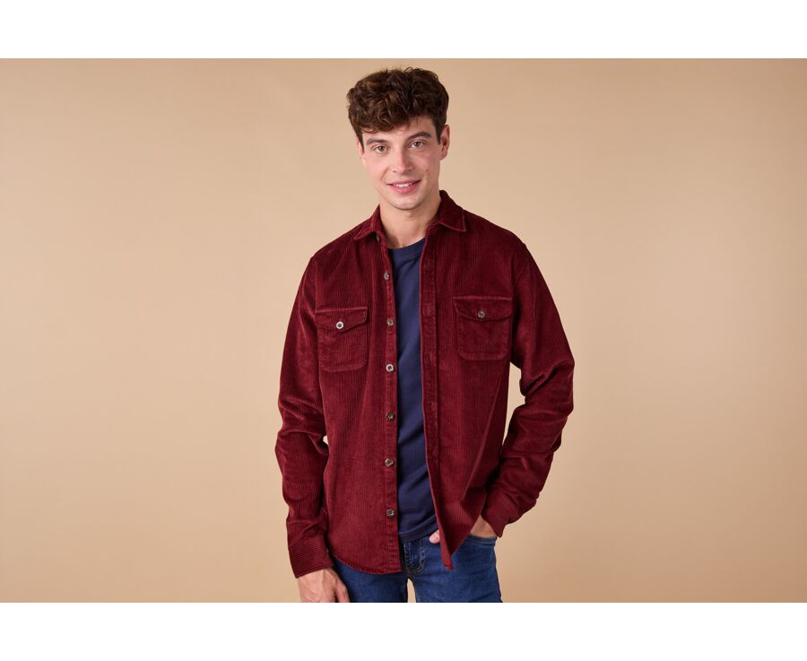 Surchemise en velours - Bordeaux - VICTORIN