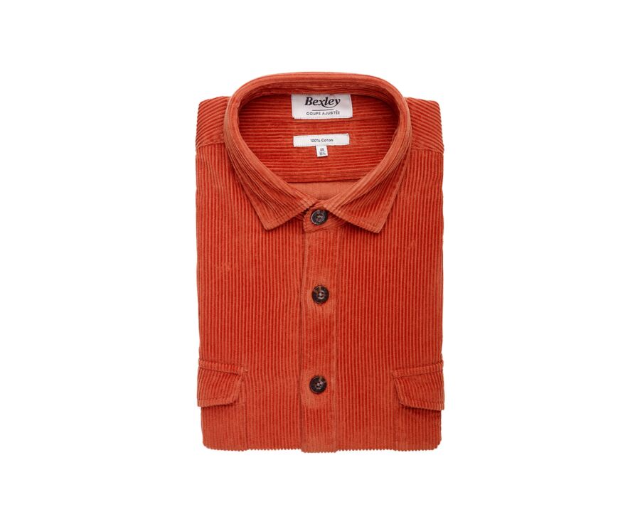 Surchemise en velours - Mandarine - VICTORIN