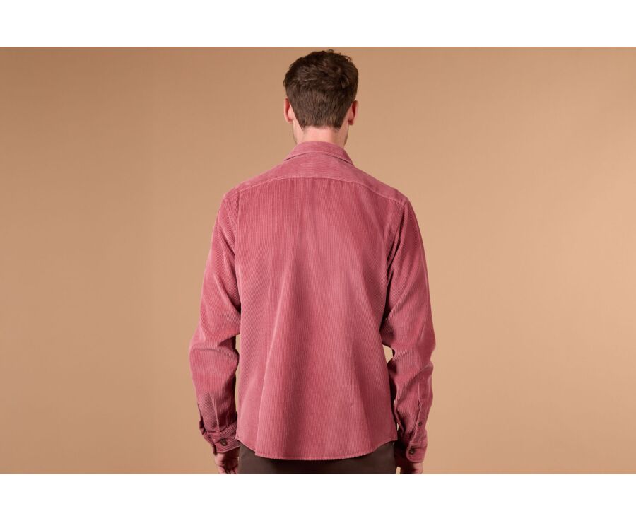 Surchemise homme vieux rose en velours côtelé - VICTORIN