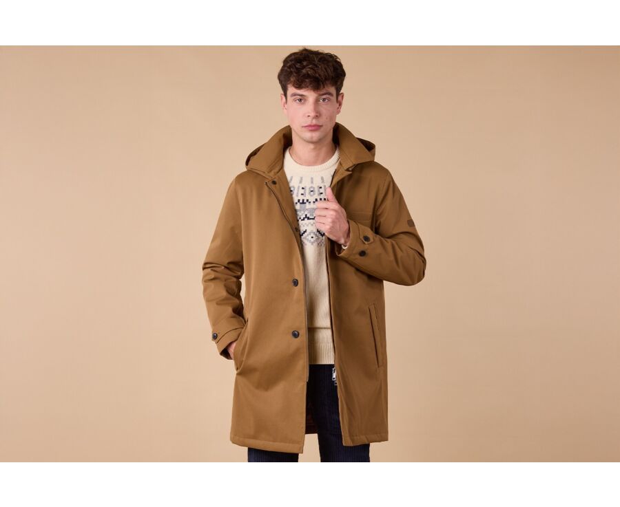Trench matelassé homme Marron  - AURESTILDE