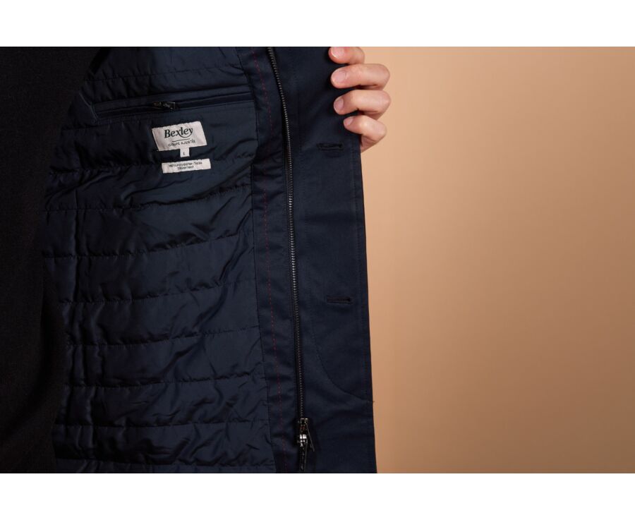 Trench matelassé homme Navy foncé  - AURESTILDE